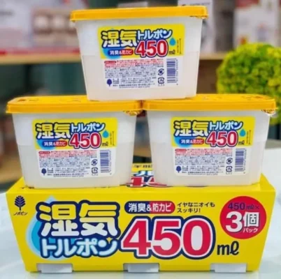 Hộp hút ẩm, khử mùi, chống ẩm mốc 450ml Nhật