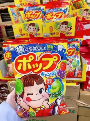 Kẹo mút chống sâu răng Pop Candy của Nhật Bản Kẹo mút trái cây FUJIYA Pop Candy chống sâu răng Nhật Bản