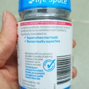 Men vi sinh Life Space Urogen Probiotic for Women with Cranberry 40 viên của Úc Men vi sinh cho nữ Life Space Urogen Probiotic For Women của Úc 40 viên