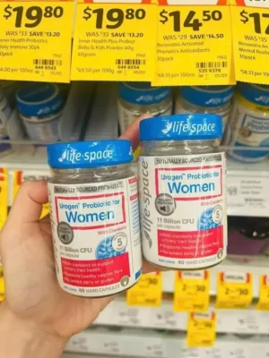 Men vi sinh Life Space Urogen Probiotic for Women with Cranberry 40 viên của Úc Men vi sinh cho nữ giới Life Space Urogen Probiotic For Women 40 viên