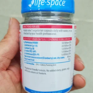 Men vi sinh Life Space Urogen Probiotic for Women with Cranberry 40 viên của Úc Men vi sinh cho phụ nữ Life Space Urogen Probiotic For Women của Úc 40 viên