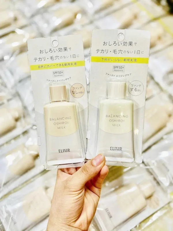 Sữa Chống Nắng Elixir Nâng Tông & Kiềm Dầu Reflet Balancing Oshiroi Milk 35g