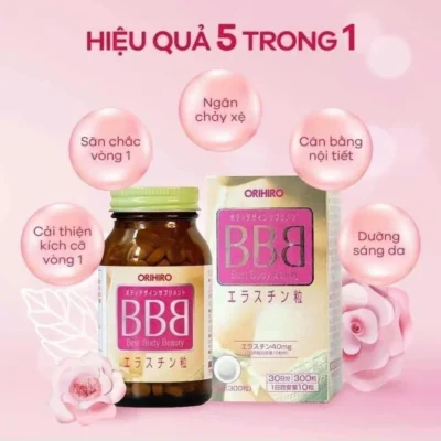 Viên uống nở ngực BBB Orihiro Nhật Bản 300 viên Viên uống nở ngực Orihiro BBB Best Body Beauty 300 viên