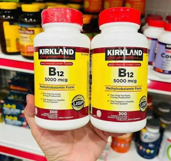 Viên uống bổ sung Vitamin B12 Kirkland Signature 5000 mcg