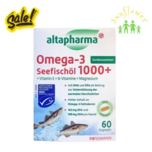 Viên uống dầu cá Altapharma Omega 3 1000+ hộp 60 viên của Đức