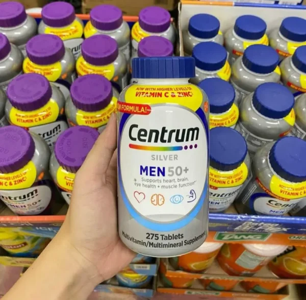 Vitamin tổng hợp cho nam trên 50 tuổi Centrum Silver Men 50+ 275 viên
