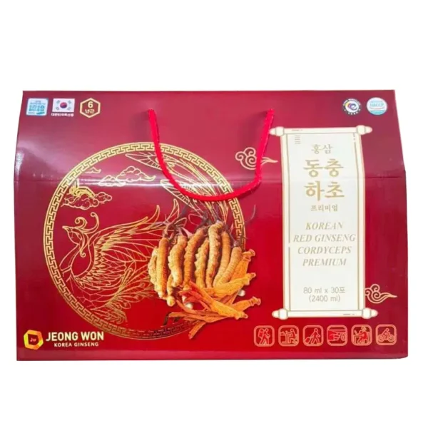 Nước Hồng Sâm Đông Trùng JEONG WON Hộp 30 gói x 80ml
