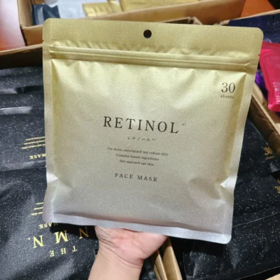 Mặt nạ Retinol Face Mask 30 miếng của Nhật Bản Set 30 miếng đắp mặt nạ RETINOL vàng Nhật