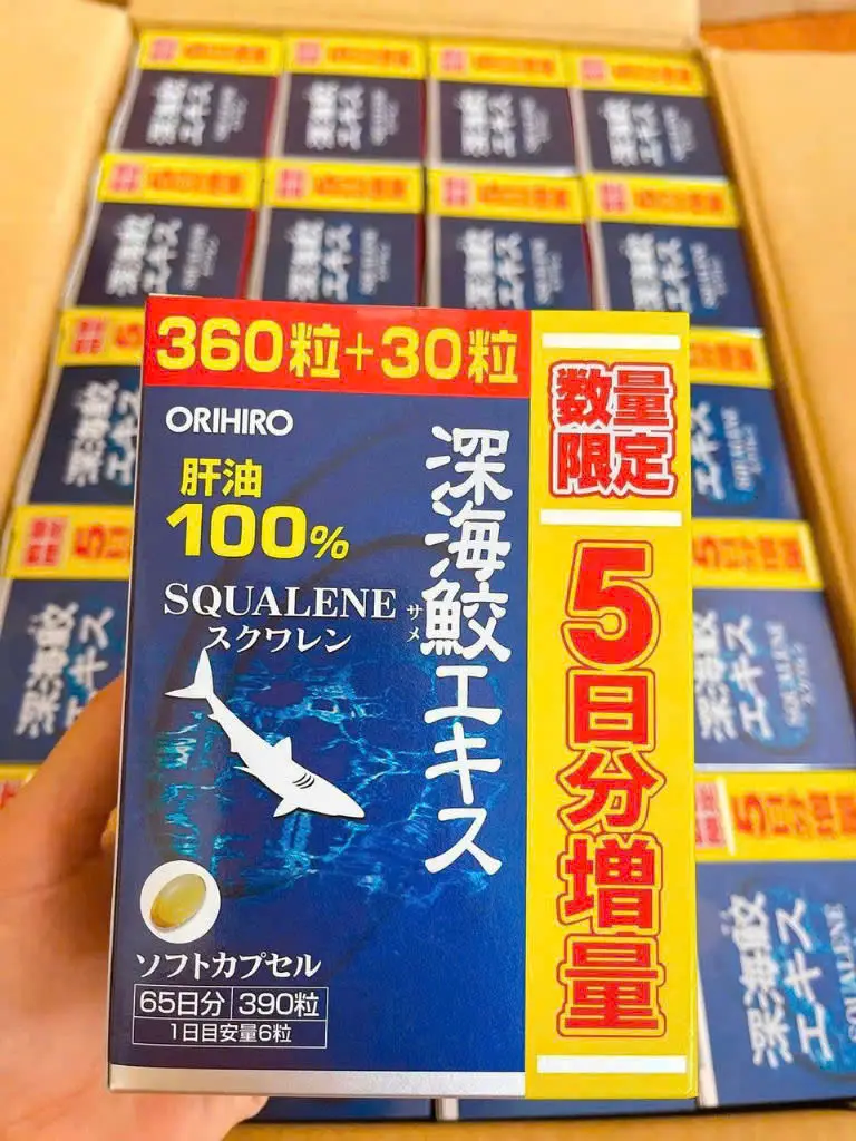 Sụn vi cá mập Orihiro Squalene 390 viên của Nhật Bản Sụn vi cá mập Orihiro Squalene Nhật Bản 390 viên