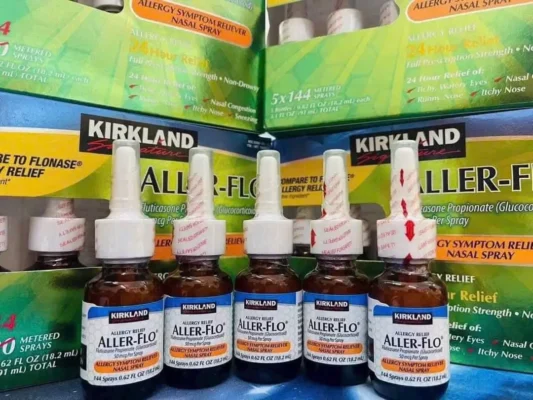 Xịt mũi dị ứng Kirkland Signature Aller-Flo 5 lọ của Mỹ Thuốc xịt viêm xoang Kirkland Aller-Flo 5 lọ 18ml
