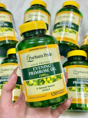 Hoa anh thảo Puritan's Pride Evening Primrose 120 viên của Mỹ Tinh dầu hoa anh thảo Puritan's Pride Evening Primrose Oil 1300mg 120 viên