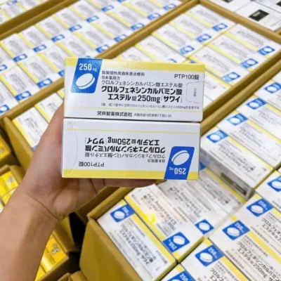 Viên uống hỗ trợ giãn cơ Sawai Chlorphenesin 250mg 100 viên của Nhật Bản Viên uống Sawai Chlorphenesin 250mg hỗ trợ giãn cơ giảm