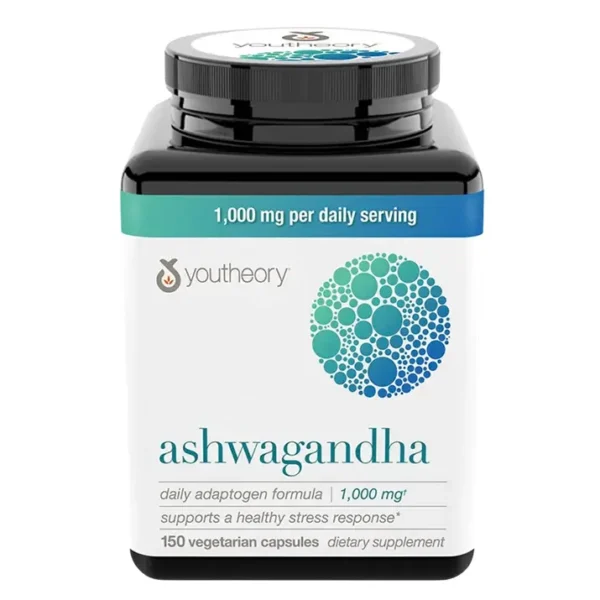 Viên uống nhân sâm Youtheory Ashwagandha giảm căng thẳng