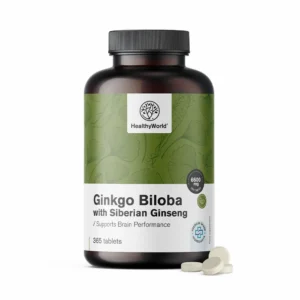 Bổ não Ginkgo Biloba with Siberian Ginseng 6600 mg, 365 viên
