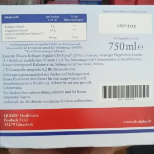 Collagen dạng nước CH-Alpha Plus 30 ống của Đức CH Alpha Plus - Bổ sung collagen, hỗ trợ tốt cho sụn và khớp