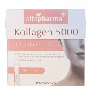 Collagen uống altapharma Kollagen 5000 + Hyaluron 100 làm đẹp da, 20x25ml