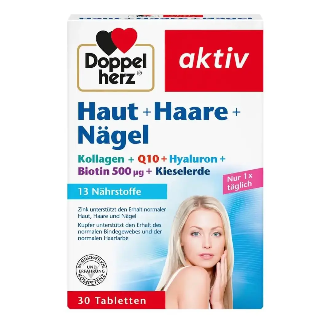 Viên uống Doppelherz Haut + Haare + Nägel 30 viên của Đức Doppelherz Haut Haare Nagel Viên Uống Đẹp Da Tóc 30 viên