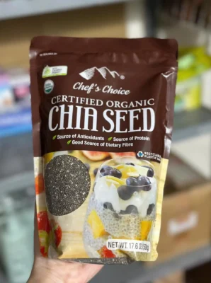 Hạt Chia Chef’s Choice Certified Organic Chia Seed 500g của Úc Hạt chia Seed Chefs Choice Certified Organic 500g