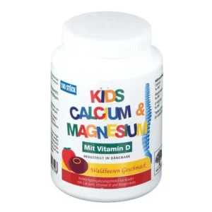Kẹo nhai KID Calcium, Magnesium & Vitamin D vị dâu 180 viên của Đức