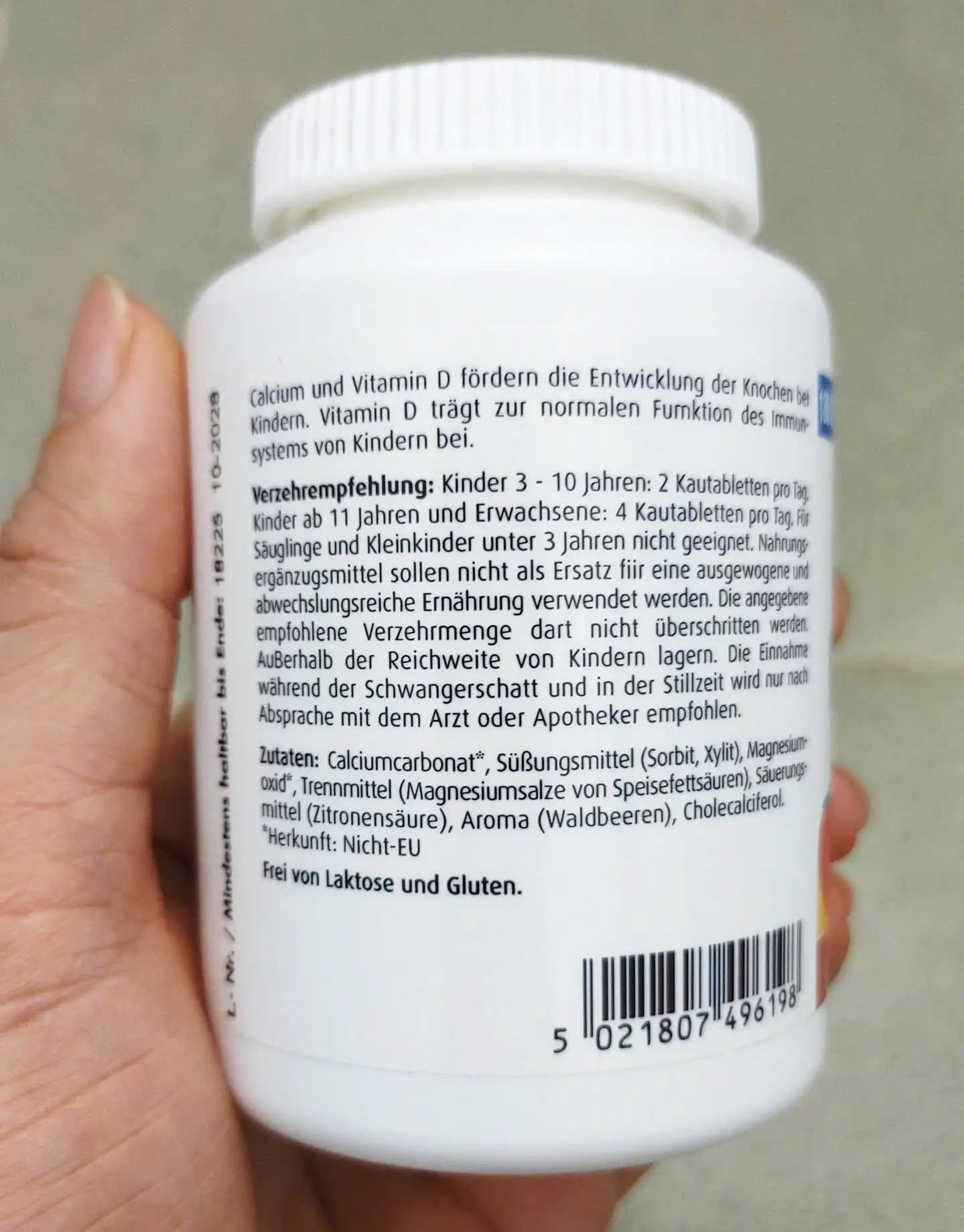 Kẹo Kids Calcium Magnesium Mit Vitamin D New Nordic 180 viên của Đức Kẹo nhai Kids Calcium & Magnesium Mit Vitamin D New Nordic 180 viên của Đức