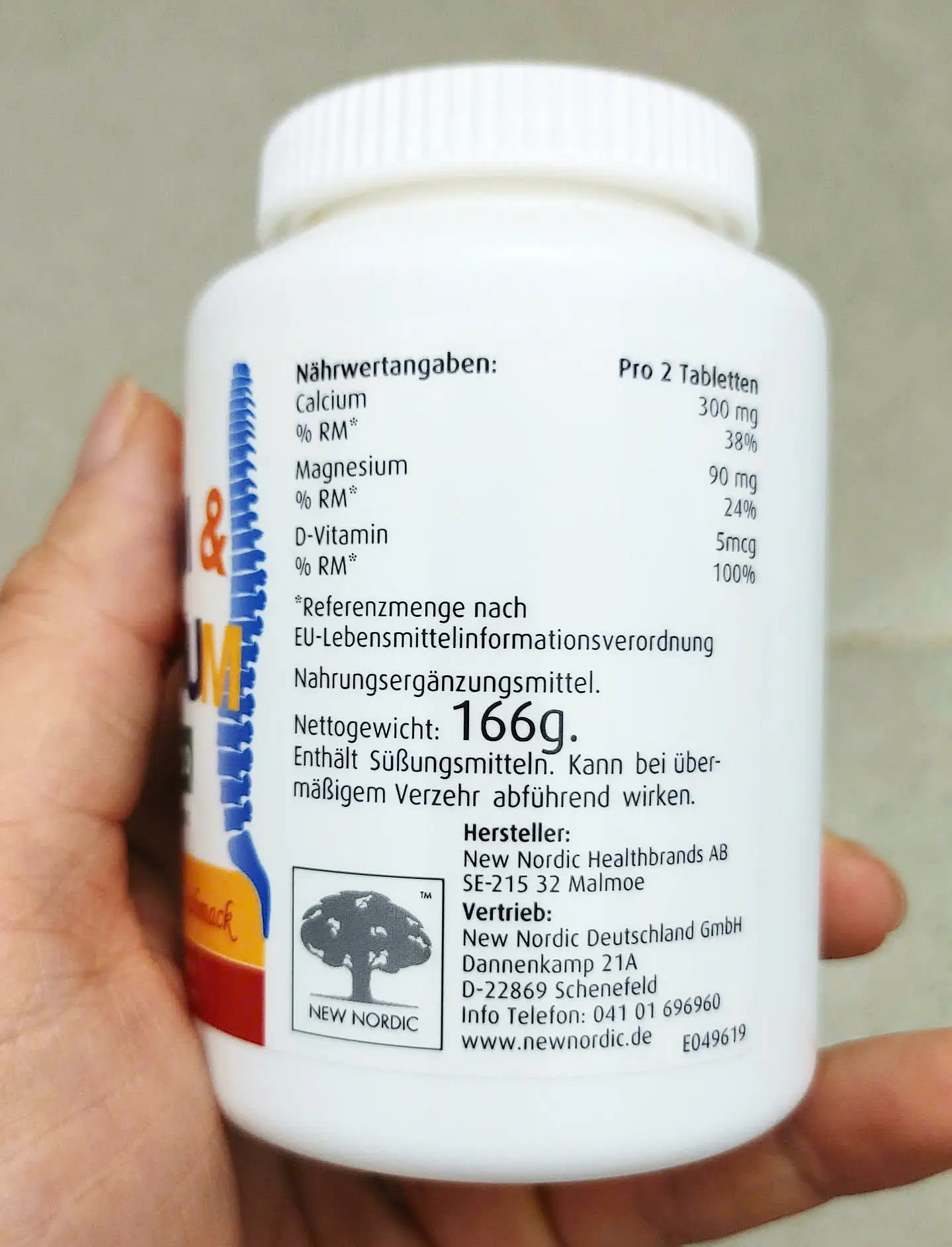 Kẹo Kids Calcium Magnesium Mit Vitamin D New Nordic 180 viên của Đức Kẹo nhai Kids Calcium & Magnesium Mit Vitamin D New Nordic 180 viên