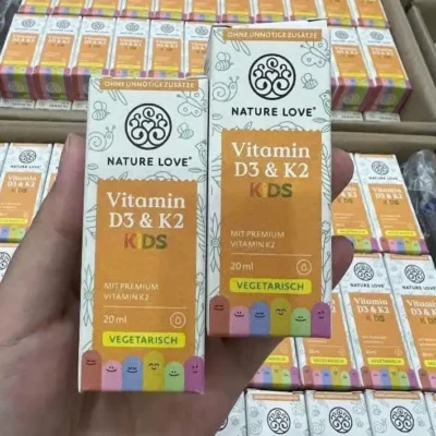 Vitamin D3 K2 Kids Nature Love 20ml của Đức Nature Love Vitamin D3+K2 20 ml của Đức