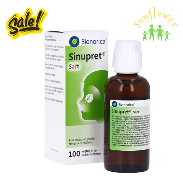 Siro sổ mũi Bionorica Sinupret Saft 100ml của Đức Siro sổ mũi Bionorica Sinupret Saft 100ml của Đức