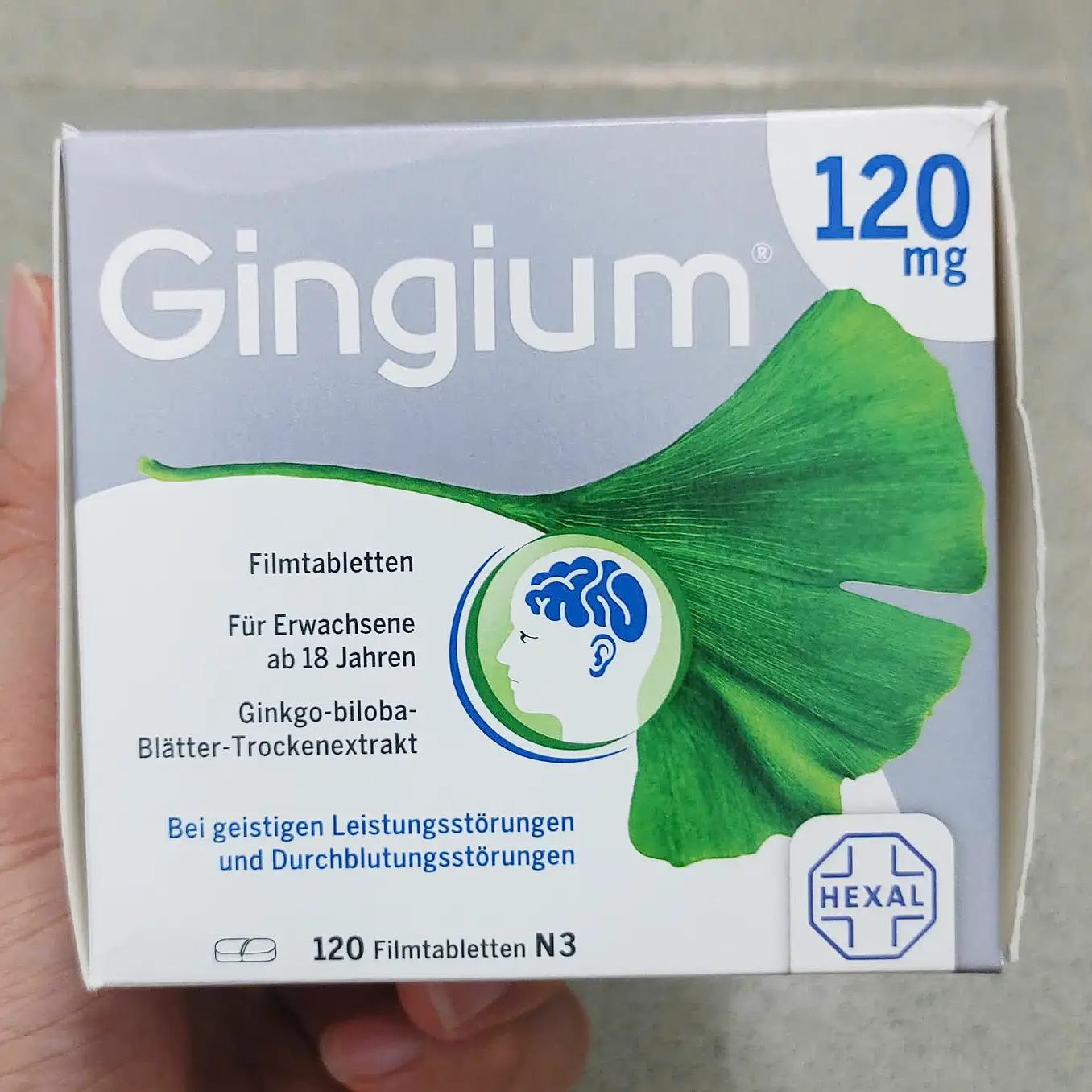 Viên uống bổ não Gingium 120mg 120 viên của Đức Thuốc bổ não Gingium 120 mg
