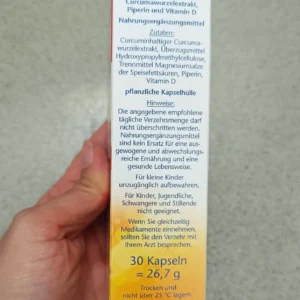 Viên nang tinh bột nghệ Doppelherz Curcuma 750 + Vitamin D3 30 viên của Đức Viên Tinh Bột Nghệ Doppelherz Curcuma 750, 30 Viên của Đức