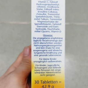 Viên uống Doppelherz Vitamin C 1000 + D3 + Zink 30 viên của Đức Viên uống Doppelherz Vitamin C 1000 + D3 + Zink DEPOT