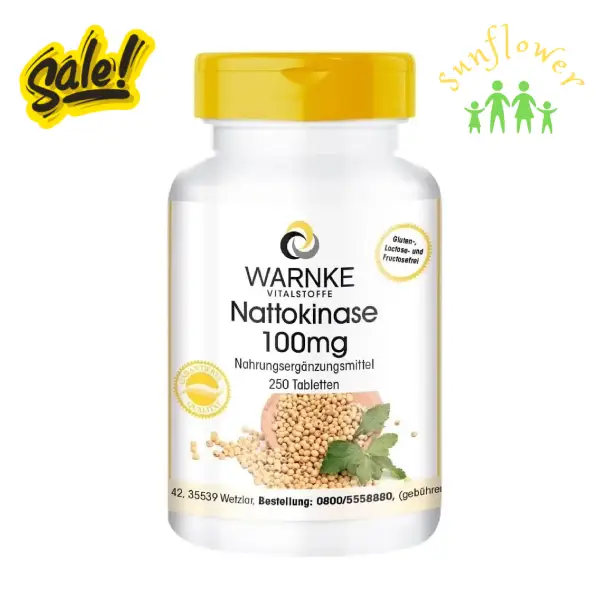 Viên uống Warnke Nattokinase 100mg 250 viên của Đức Viên uống Warnke Nattokinase 100mg 250 viên của Đức