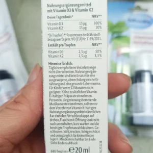 Vitamin D3 K2 Kids Nature Love 20ml của Đức