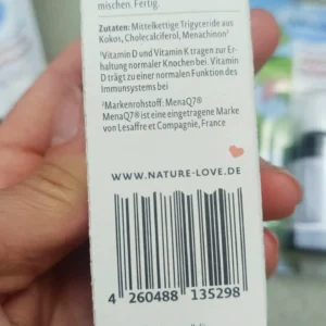 Vitamin D3 K2 Kids Nature Love cho bé 20ml của Đức