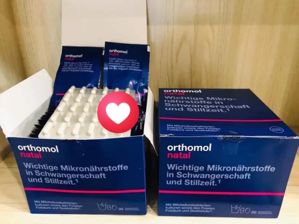 Vitamin bà bầu Orthomol Natal Granulat Kapseln dạng bột, 30 ngày