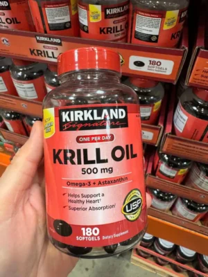 Dầu nhuyễn thể Omega 3 Krill Oil Kirkland 180 viên của Mỹ