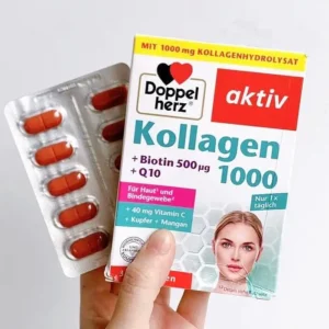 Doppelherz Kollagen 1000 chứa 1000 mg collagen thủy phân