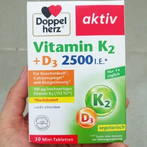Doppelherz Vitamin K2 + D3 2500 I.E Hỗ Trợ Xương Chắc Khỏe, 30 Viên