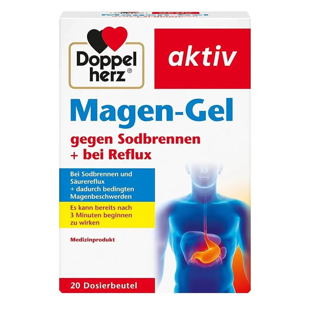 Gel hỗ trợ dạ dày Doppelherz Magen-Gel 20 gói của Đức Gel uống hỗ trợ tiêu hoá Magen Gel Doppelherz 20 gói