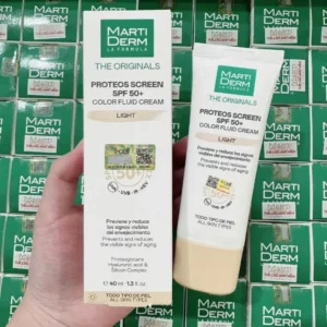 Kem chống nắng Martiderm Light 40ml nâng tông Kem Chống Nắng Nâng Tone MartiDerm The Originals Proteos Screen SPF50+ Color Fluid Cream (Light)