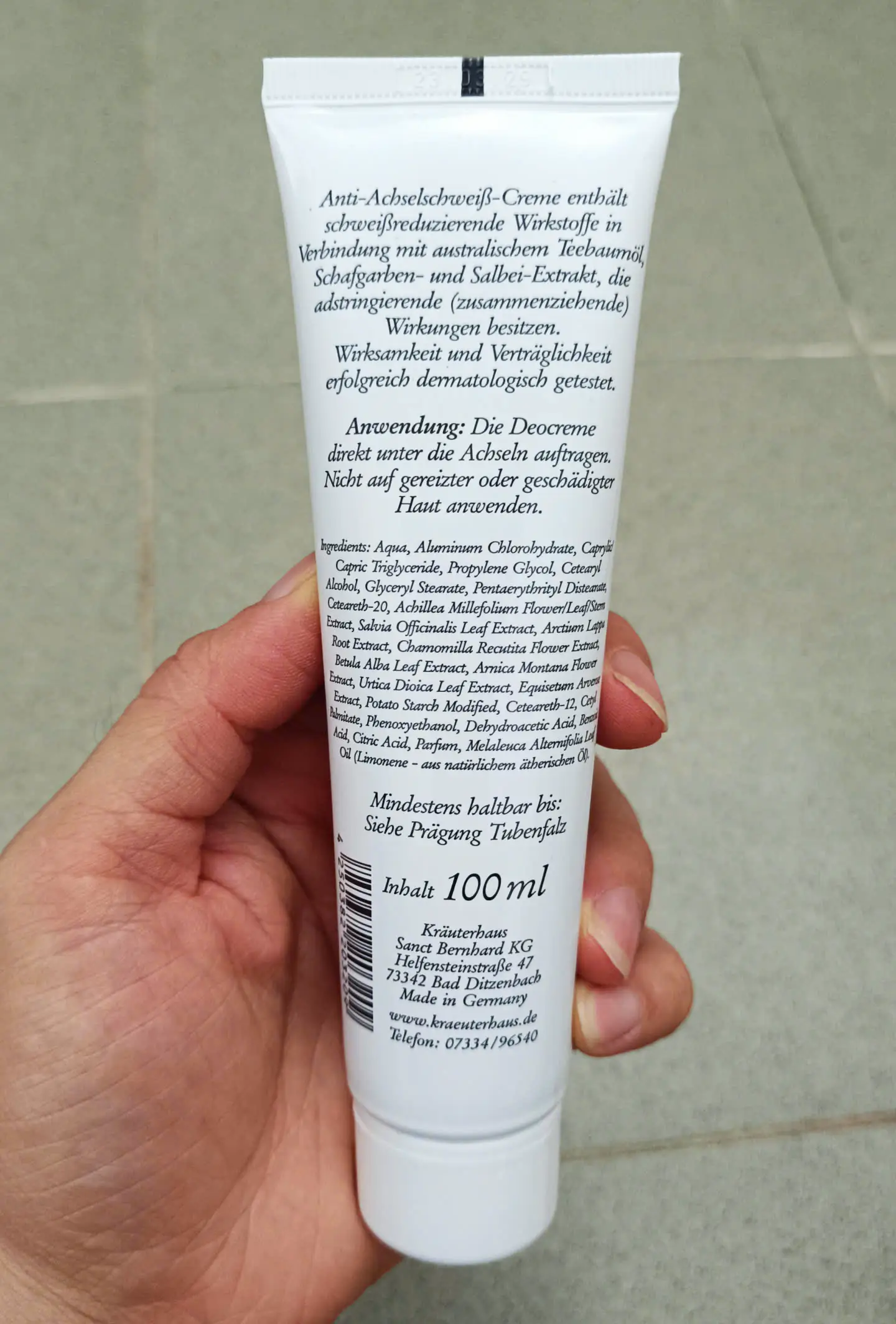 Kem trị hôi nách Sanct Bernhard Anti Achsel Schweiss Creme 100ml của Đức Kem Khử Mùi Hôi Nách Sanct Bernhard 25ml