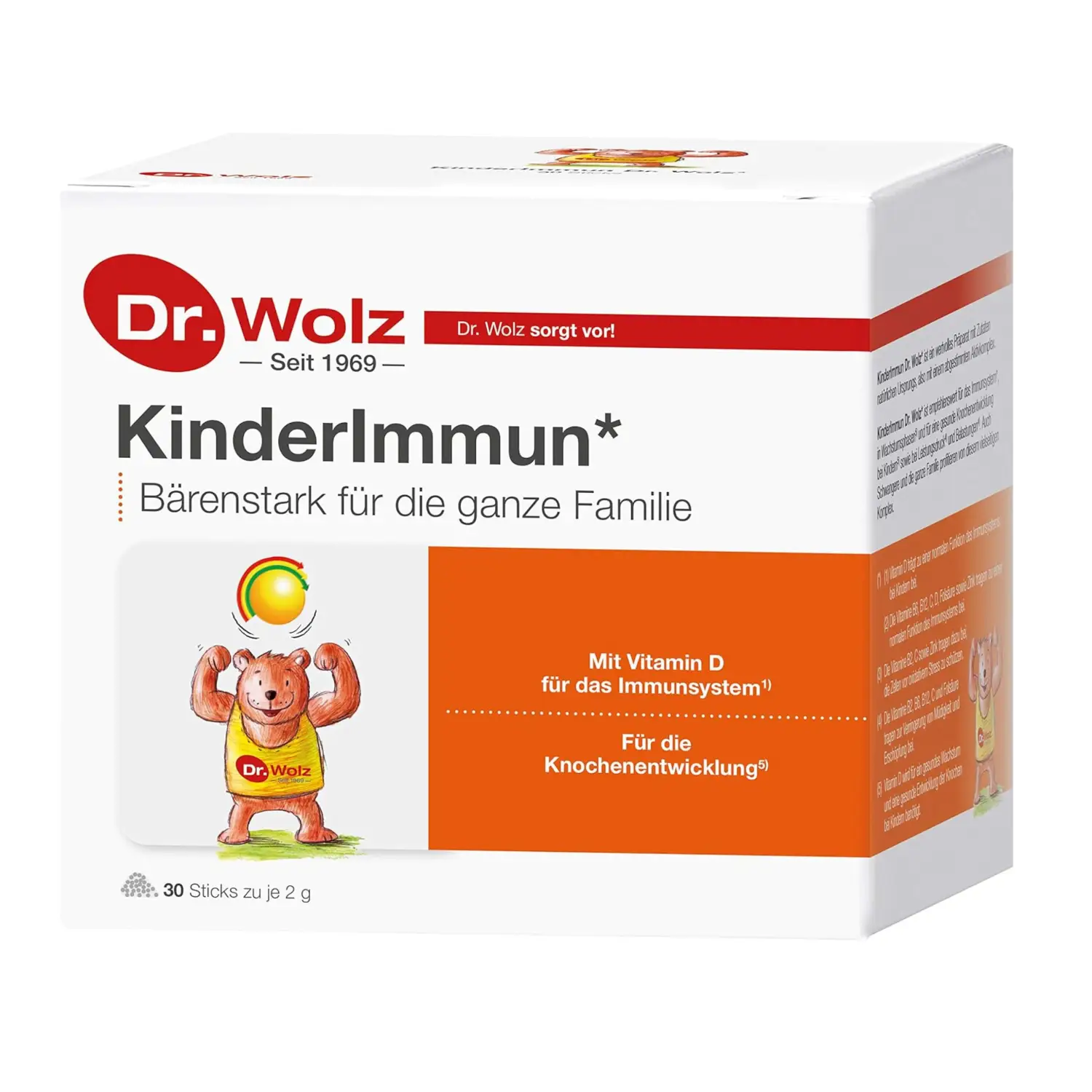 Men vi sinh KinderImmun Dr. Wolz 30 gói của Đức Men vi sinh tăng đề kháng cho bé KinderImmun Dr. Wolz 30 góix2g
