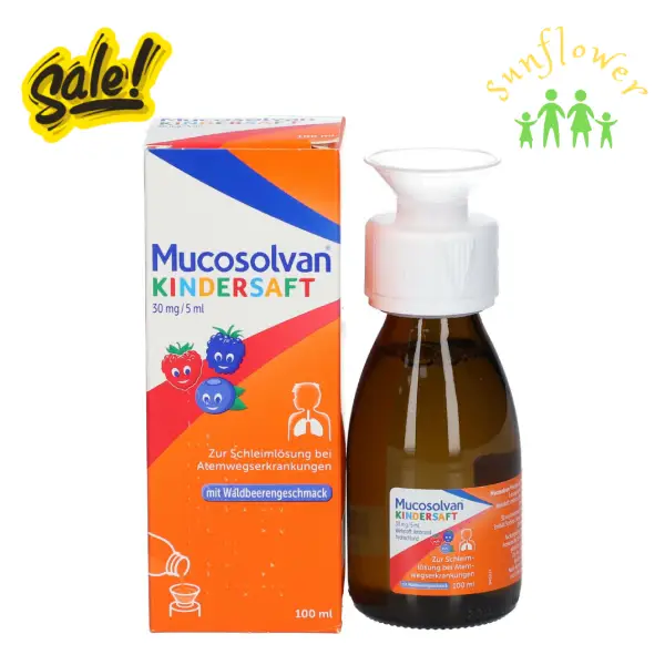 Siro ho long đờm Mucosolvan Kindersaft 100ml của Đức Siro ho long đờm Mucosolvan Kindersaft 100ml của Đức