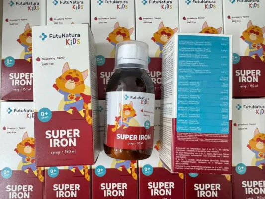 Siro Super Iron FutuNatura Kids 150ml của Đức Siro sắt Super Iron B vitamins syrup for children 150ml