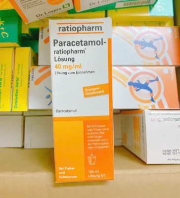 Thuốc hạ sốt Paracetamol Ratiopharm 40mg cho bé