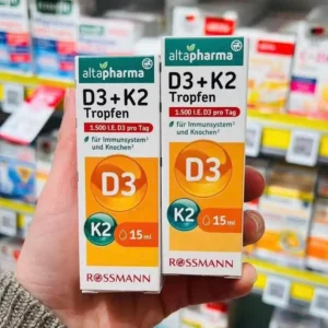 Vitamin Altapharma D3 K2 Tropfen 1500IE D3 Pro Tag 15ml của Đức VITAMIN D3K2 ALTAPHARMA 15ml
