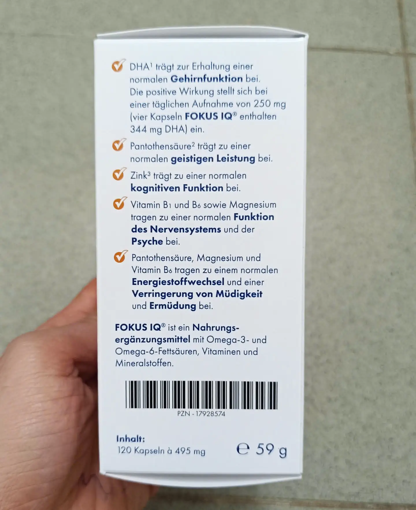 Viên uống tăng tư duy Fokus Iq Quiris 120 viên của Đức Viên Uống Bổ Não Fokus IQ Quiris Đức 120 viên