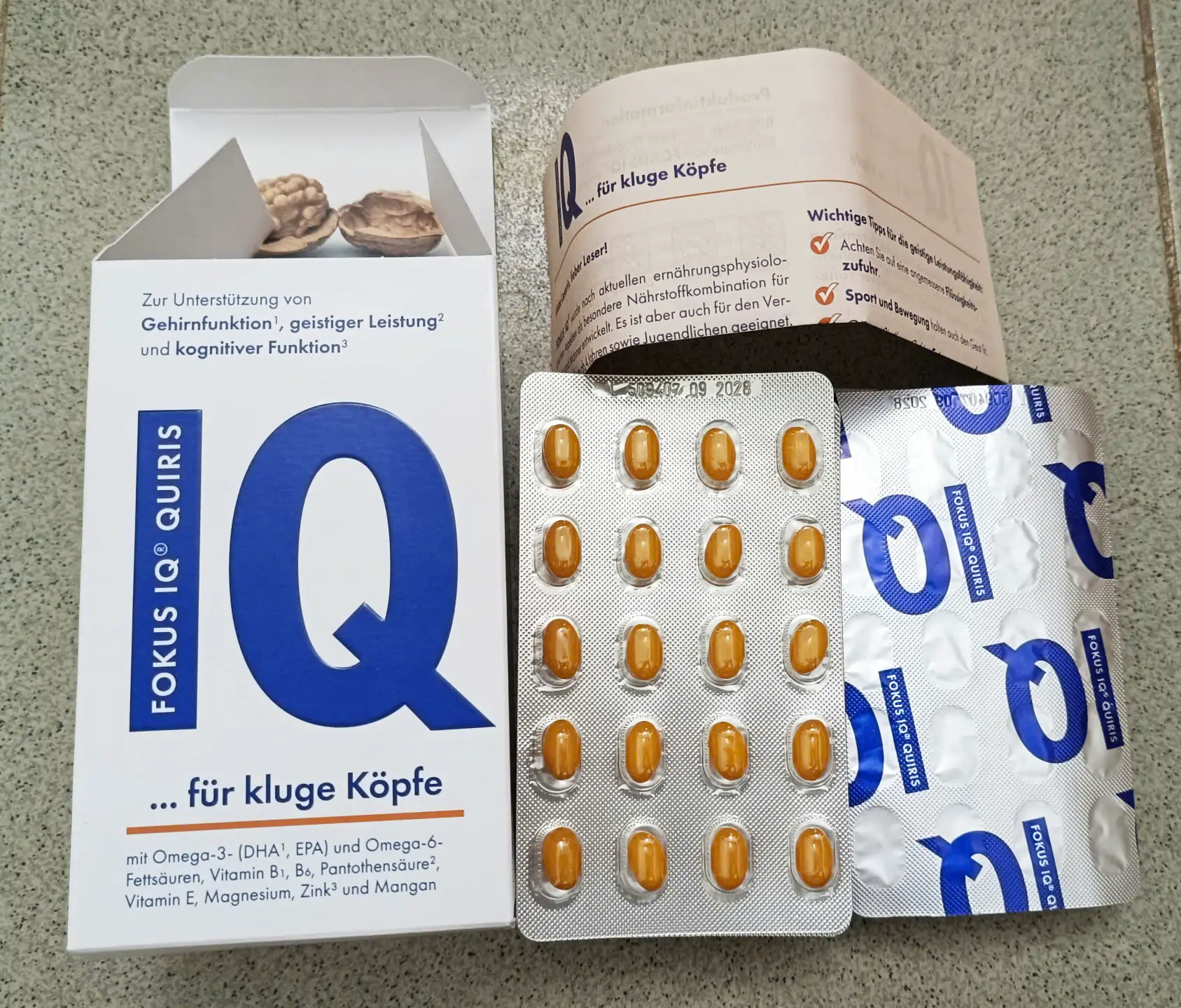 Viên uống tăng tư duy Fokus Iq Quiris 120 viên của Đức Viên Uống Bổ Não Quiris Fokus IQ (120 Viên) - Tăng Trí Nhớ