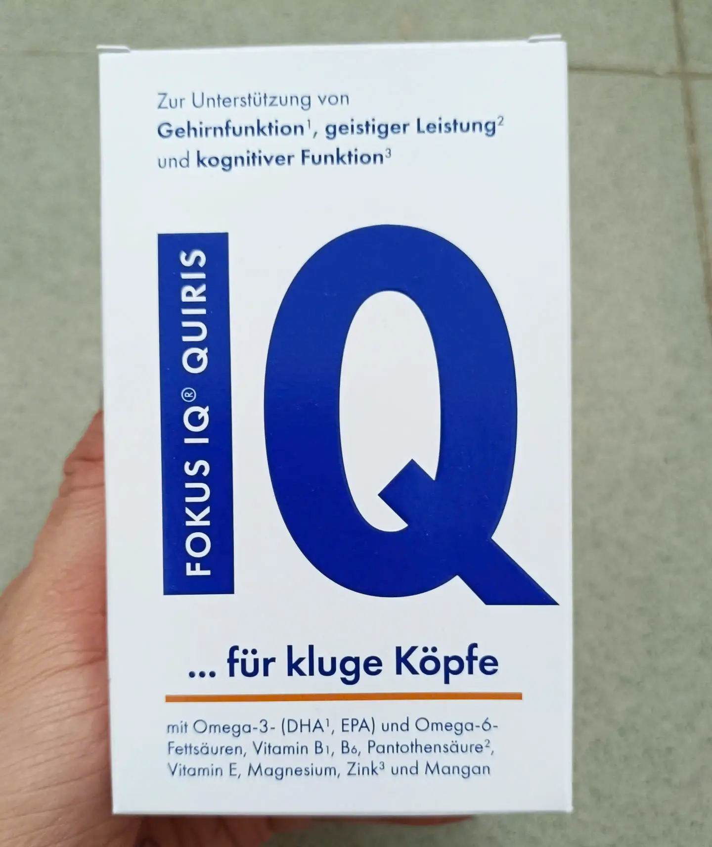 Viên uống tăng tư duy Fokus Iq Quiris 120 viên của Đức Viên Uống Quiris Fokus IQ 120 Viên Đức, Cho Một Trí Não Minh Mẫn