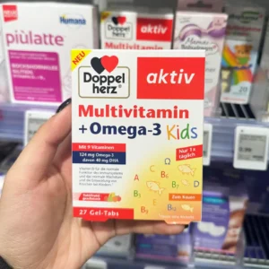 Viên nhai Doppelherz Multivitamin Omega 3 Kids 27 viên của Đức Viên nén Multivitamin + Omega 3 Kids Gel của Doppelherz 27 viên