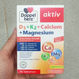 Viên uống Doppelherz D3 + K2 + Calcium + Magnesium, 30 viên